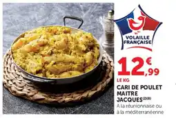 Super U Cari de poulet maitre jacques offre