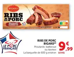 Super U Ribs de porc bigard offre