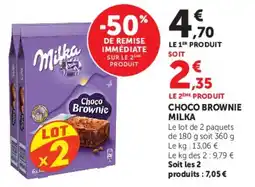 Super U Choco brownie milka offre