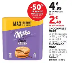 Super U Choco pause milka offre