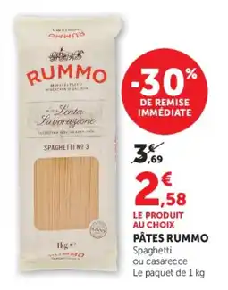 Super U Pâtes rummo offre