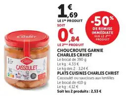 Super U Choucroute garnie charles crhist offre