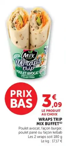 Super U Wraps trip mix buffet offre