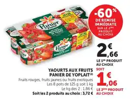 Super U Yaourts aux fruits panier de yoplait offre