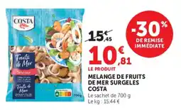 Super U Melange de fruits de mer surgeles costa offre