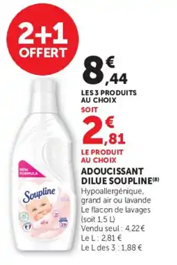 Super U Adoucissant dilue soupline offre
