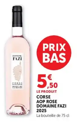Super U Corse aop rose domaine fazi 2025 offre