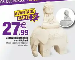 Bazarland Décoration bouddha sur éléphant offre