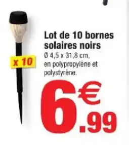 Bazarland Lot de 10 bornes solaires noirs offre