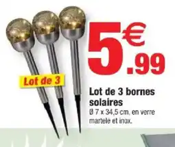 Bazarland Lot de 3 bornes solaires offre