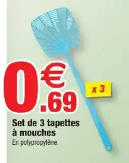Bazarland Set de 3 tapettes à mouches offre