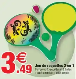 Bazarland Jeu de raquettes 2 en 1 offre