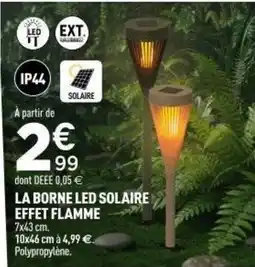Centrakor La borne led solaire effet flamme offre