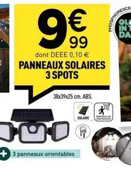 Centrakor Panneaux solaires 3 spots offre