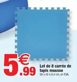 Bazarland Lot de 8 carrés de tapis mousse offre