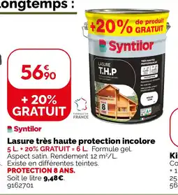 Weldom Lasure très haute protection incolore offre