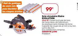 Weldom Scie circulaire filaire evolution offre