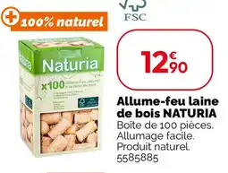 Weldom Allume-feu laine de bois naturia offre