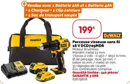 Weldom Perceuse visseuse sans fil 18 v dcd709mdr offre