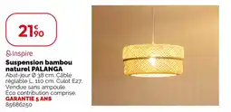 Weldom Suspension bambou naturel palanga offre
