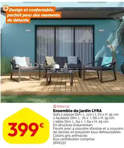 Weldom Ensemble de jardin lyra offre
