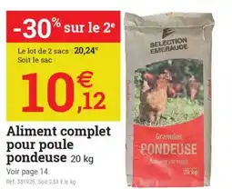 Espace emeraude Aliment complet pour poule pondeuse offre
