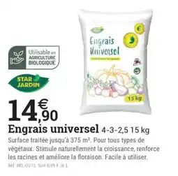 Espace emeraude Star jardin engrais universel offre
