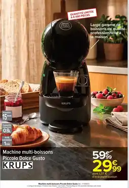 Carrefour Krups - machine multi-boissons piccolo dolce gusto offre