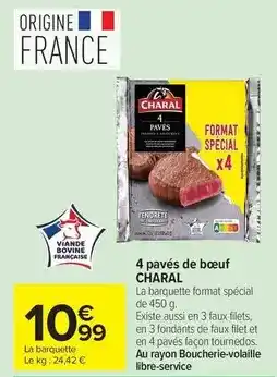 Carrefour Charal - 4 pavés de bœuf offre