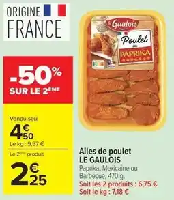 Carrefour Le gaulois - ailes de poulet offre