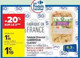Carrefour Carrefour - taboulé oriental classic' offre