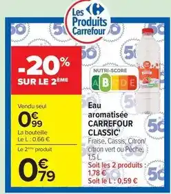 Carrefour Carrefour - eau aromatisée classic' offre
