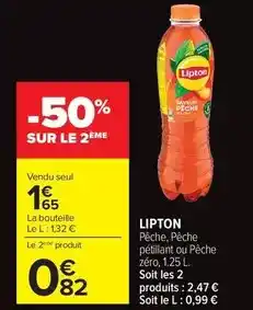 Carrefour Lipton - peche offre