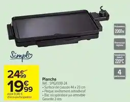 Carrefour Simply - plancha offre