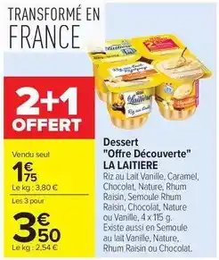 Carrefour La laitière - dessert offre découverte offre