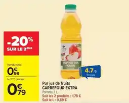 Carrefour Carrefour - pur jus de fruits extra offre
