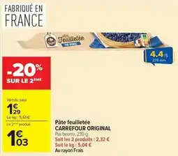 Carrefour Carrefour - pâte feuilletée offre