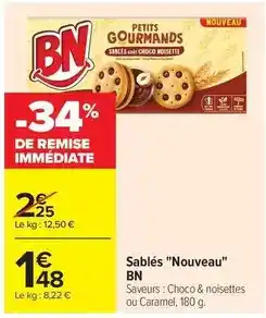 Carrefour Bn chocolat - sablés nouveau offre