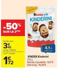 Carrefour Ferrero rocher - kinder kinderini offre