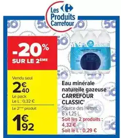 Carrefour Carrefour - eau minérale naturelle gazeuse offre