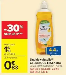 Carrefour Carrefour - liquide vaisselle essential offre