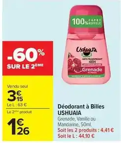 Carrefour Ushuaia - déodorant à billes offre