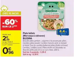 Carrefour Blédina - plats bébés offre