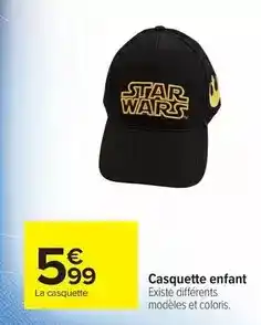 Carrefour Star wars - casquette enfant offre