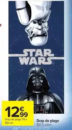 Carrefour Star wars - drap de plage offre