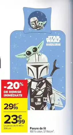 Carrefour Star wars - parure de lit offre