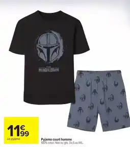 Carrefour Pyjama court homme offre