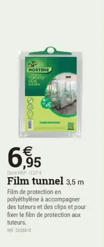 Espace emeraude Film tunnel offre