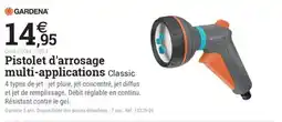 Espace emeraude Pistolet d'arrosage multi-applications offre