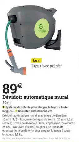 Espace emeraude Dévidoir automatique mural offre